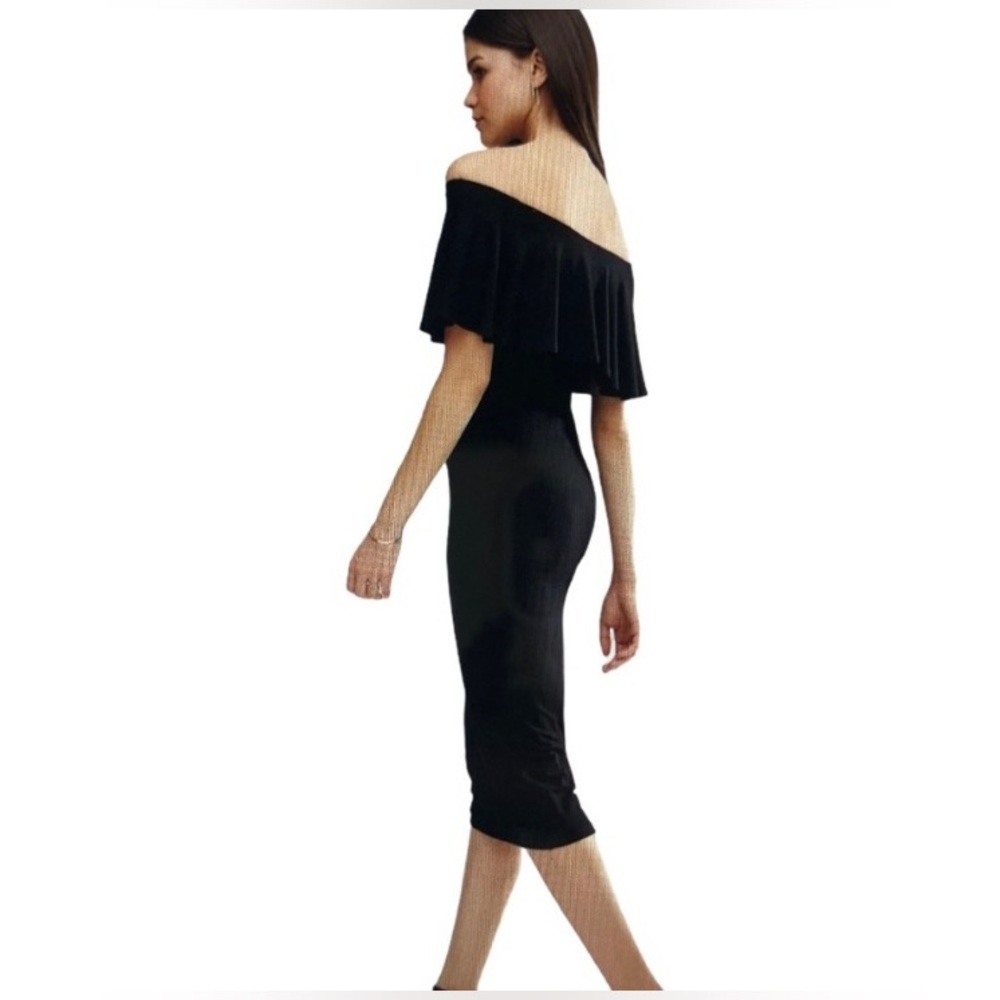 ASOS Womens Off the Shoulder Ruffle Dress